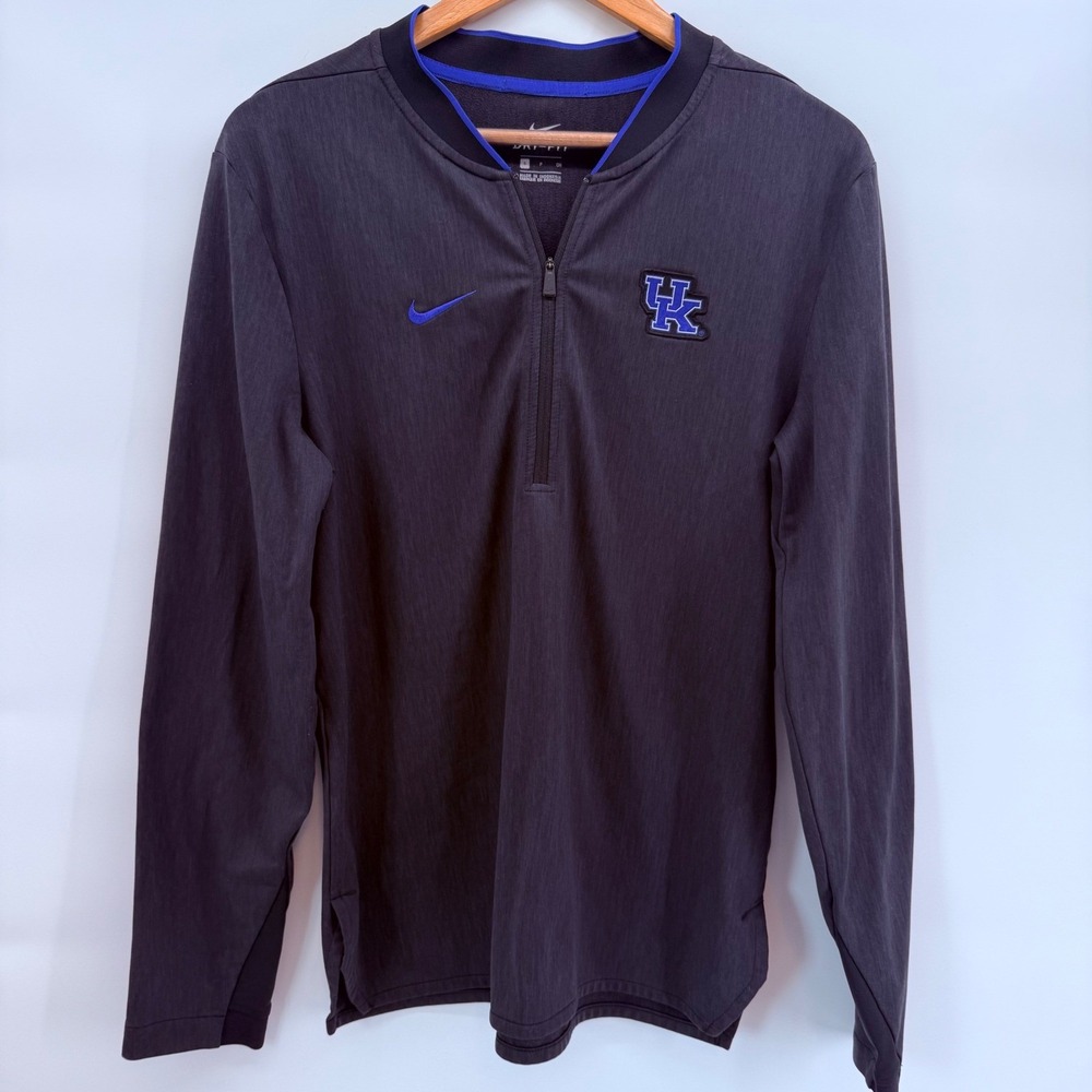 Nike Kentucky Wildcats Dri-FIT Quarter Zip Pullover Mens Small Grey